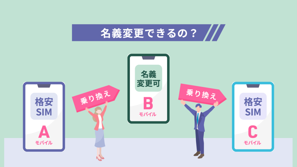 乗り換え前も乗り換え後も名義変更できない場合の裏ワ