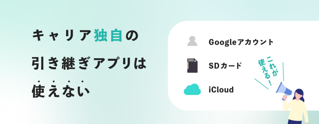 キャリア独自のバックアップアプリは使えない