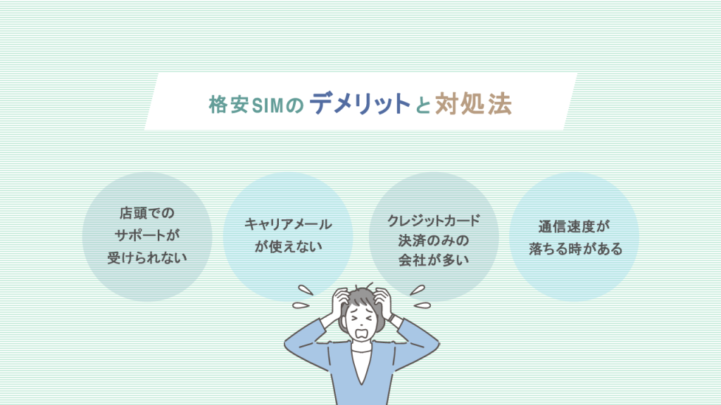 格安SIMのデメリットと対処法