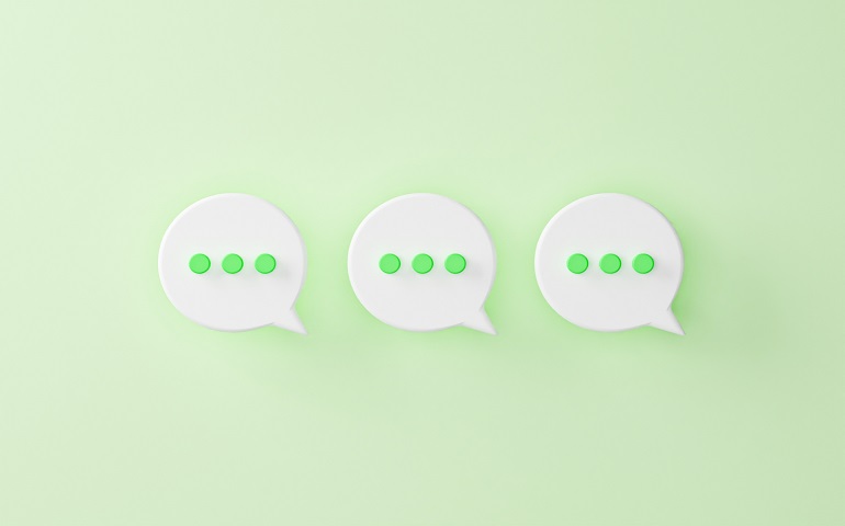 3つ並んだ吹き出し