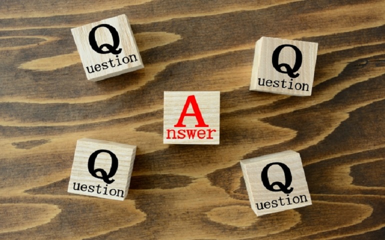 QAの記載があるキューブ