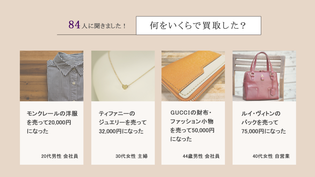 ブランドコレクト買取例の図