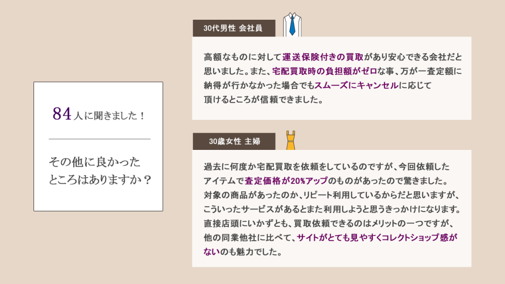 ブランドコレクトのよかったところの口コミ
