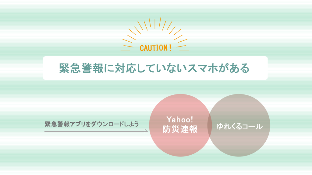 緊急警報に対応していないスマホがある