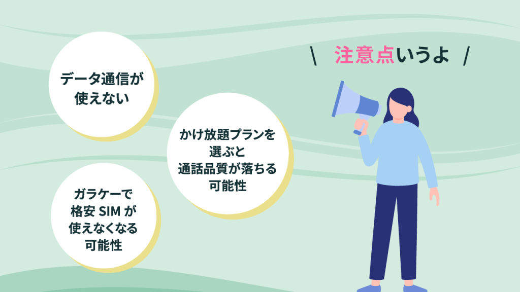 音声通話のみで利用する前に注意したいこと