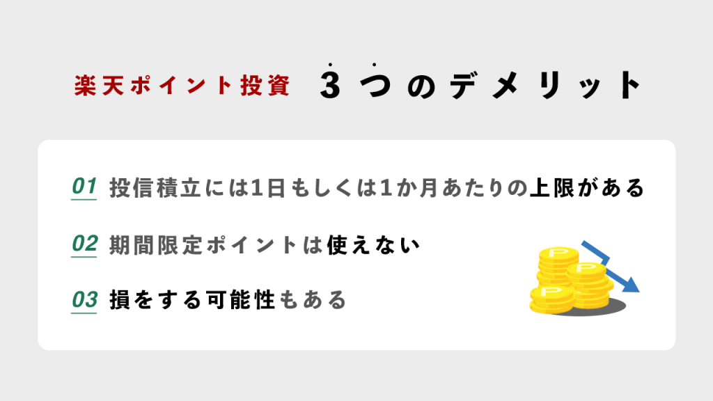 楽天ポイント投資3つのデメリット