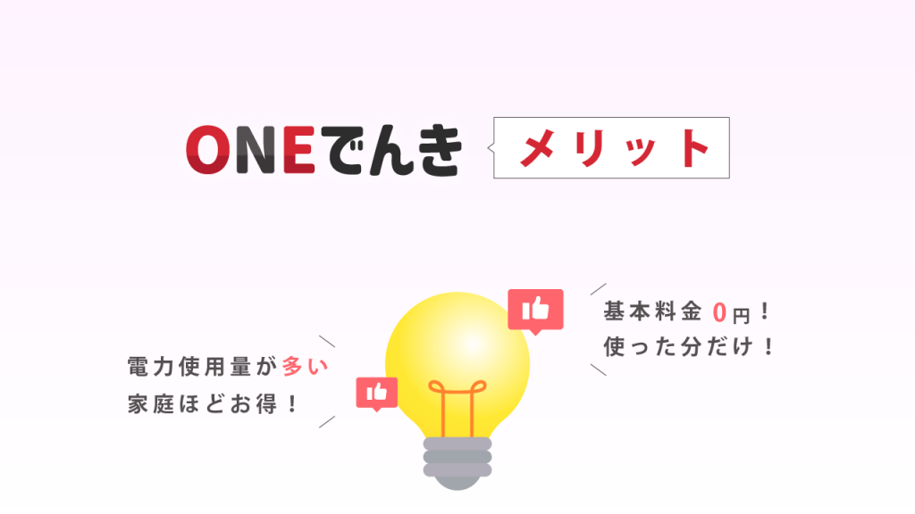 ONEでんきのメリット